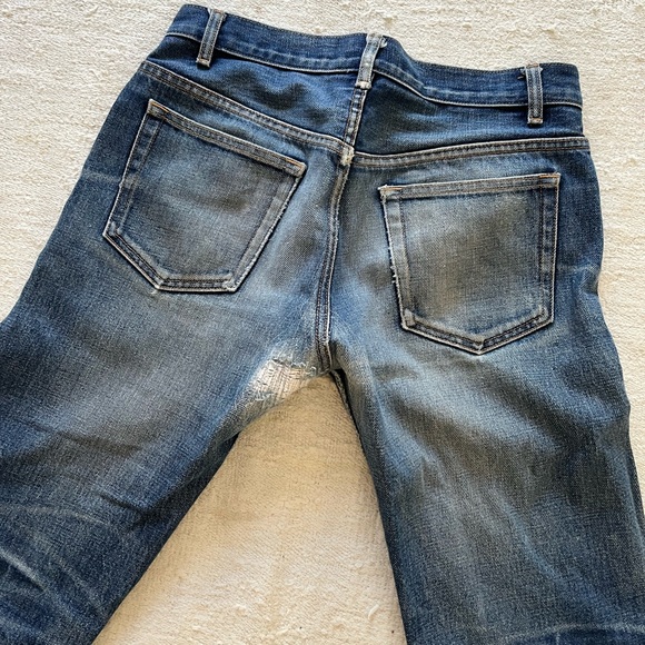 APC size 28 boyfriend cut style distressed straight leg denim jeans (fits 26/27) - Picture 6 of 8
